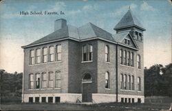 High School, Fayette, IA Postcard