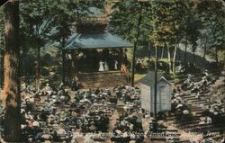 Plaza and Rustic Band Stand, Union Park, Dubuque Postcard