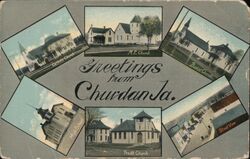 Greetings from Churdan, Iowa Postcard Postcard Postcard