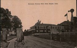 Entrance, Country Club, Cedar Rapids Postcard