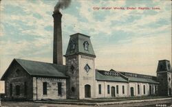 City Water Works, Cedar Rapids Postcard