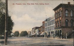 Mt. Pleasant, Iowa West Side Park Postcard