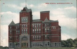 High School, Marshalltown, IA Postcard