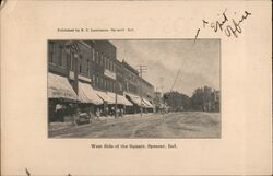 West Side of the Square, Spencer Postcard