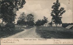 Chapel and Street, Williamsville Postcard