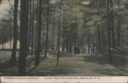 Lovers' Walk, Pine Island Park Manchester, NH Postcard Postcard Postcard