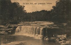 Eel River Falls, near Greencastle Indiana Postcard Postcard Postcard