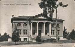 Pomona College Library, Claremont Postcard