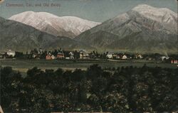 Claremont, Cal., and Old Baldy Postcard