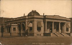 Hall of Records, Bakersfield Postcard