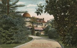 Entrance to the McNally Ranch Home Altadena, CA Postcard Postcard Postcard