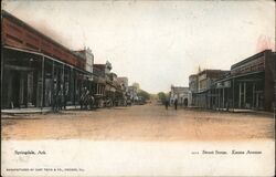 Street Scene, Emma Avenue, Springdale Postcard