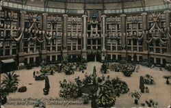 Rotunda or Atrium of the New West Baden Springs Hotel Postcard