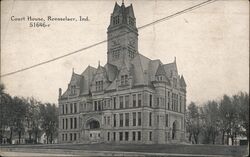 Court House, Rensselaer, Indiana Postcard