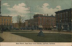 Main Street, LaPorte Indiana Postcard