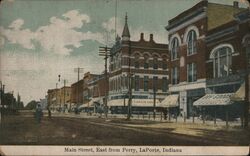 Main Street, LaPorte Indiana Postcard Postcard Postcard