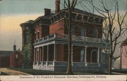 Residence of Ex-President Benjamin Harrison Indianapolis, IN Postcard Postcard Postcard