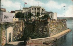 Governor's Palace, Old City Wall and Gate, San Juan Puerto Rico Postcard Postcard Postcard