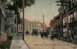 Broadway Looking Towards Main Street, Saranac Lake Postcard