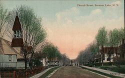 Church Street, Saranac Lake Postcard