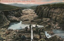 Shoveling In On No. 4 Buster Creek Nome, AK Postcard Postcard Postcard