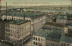 Bird's Eye View from Court House, St. Louis Missouri Postcard Postcard Postcard