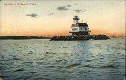 Lighthouse, Bridgeport, Conn. Postcard