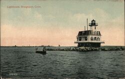 Lighthouse, Bridgeport Postcard