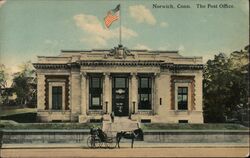 Norwich, Conn. The Post Office Postcard