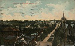 Hamilton Boulevard, Peoria, Illinois Postcard