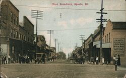 East Broadway, Sparta, IL Postcard