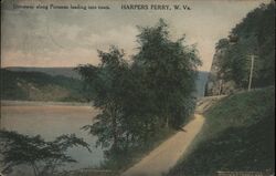 Driveway along Potomac Leading into Harpers Ferry Postcard