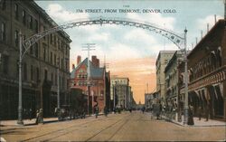 17th Street from Tremont, Denver Postcard