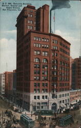 S.F. 394. Chronicle Building, Market, Kearny and Geary Streets, San Francisco California Postcard Postcard Postcard