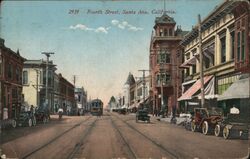 Fourth Street, Santa Ana, California Postcard Postcard Postcard