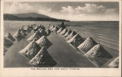 Salton Sea and Salt Works Salton City, CA Postcard Postcard Postcard