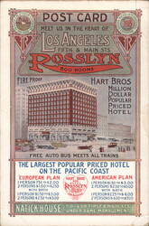 Hotel Rosslyn, Los Angeles Postcard