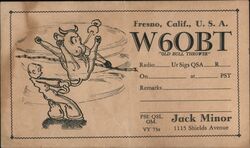 W60BT "Old Bull Thrower" Postcard