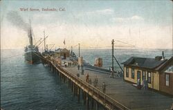 Wharf Scene, Redondo Redondo Beach, CA Postcard Postcard Postcard