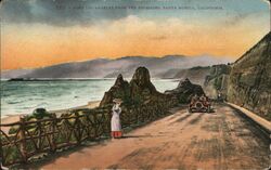 Port Los Angeles from the Palisades, Santa Monica Postcard