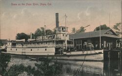 Scene on the Napa River, Napa, CA California Postcard Postcard Postcard