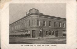 First and Brown Sts, Napa California Postcard Postcard Postcard