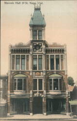 Masonic Hall, Napa, Cal California Postcard Postcard Postcard