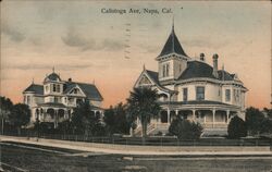 Calistoga Ave, Napa, Houses Postcard