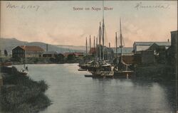 Scene on Napa River California Postcard Postcard Postcard