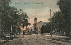 Main St. From Pine Postcard