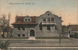 Public Library, St. Helena Saint Helena, CA Postcard Postcard Postcard