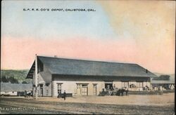 S. P. R. R. Co.'s Depot, Calistoga Postcard