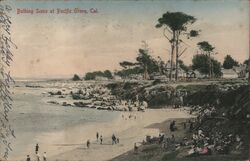 Bathing Scene at Pacific Grove, Cal Postcard