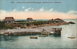 Lovers Point and the Breakwater, Pacific Grove California Postcard Postcard Postcard